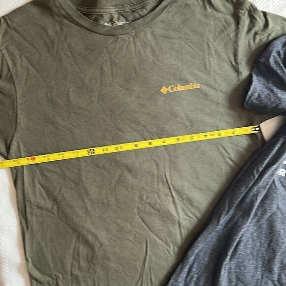 Columbia Outdoors Shirts - Gettysburg, Logo/ Olive Green & Gray - M - Picture 2 of 9